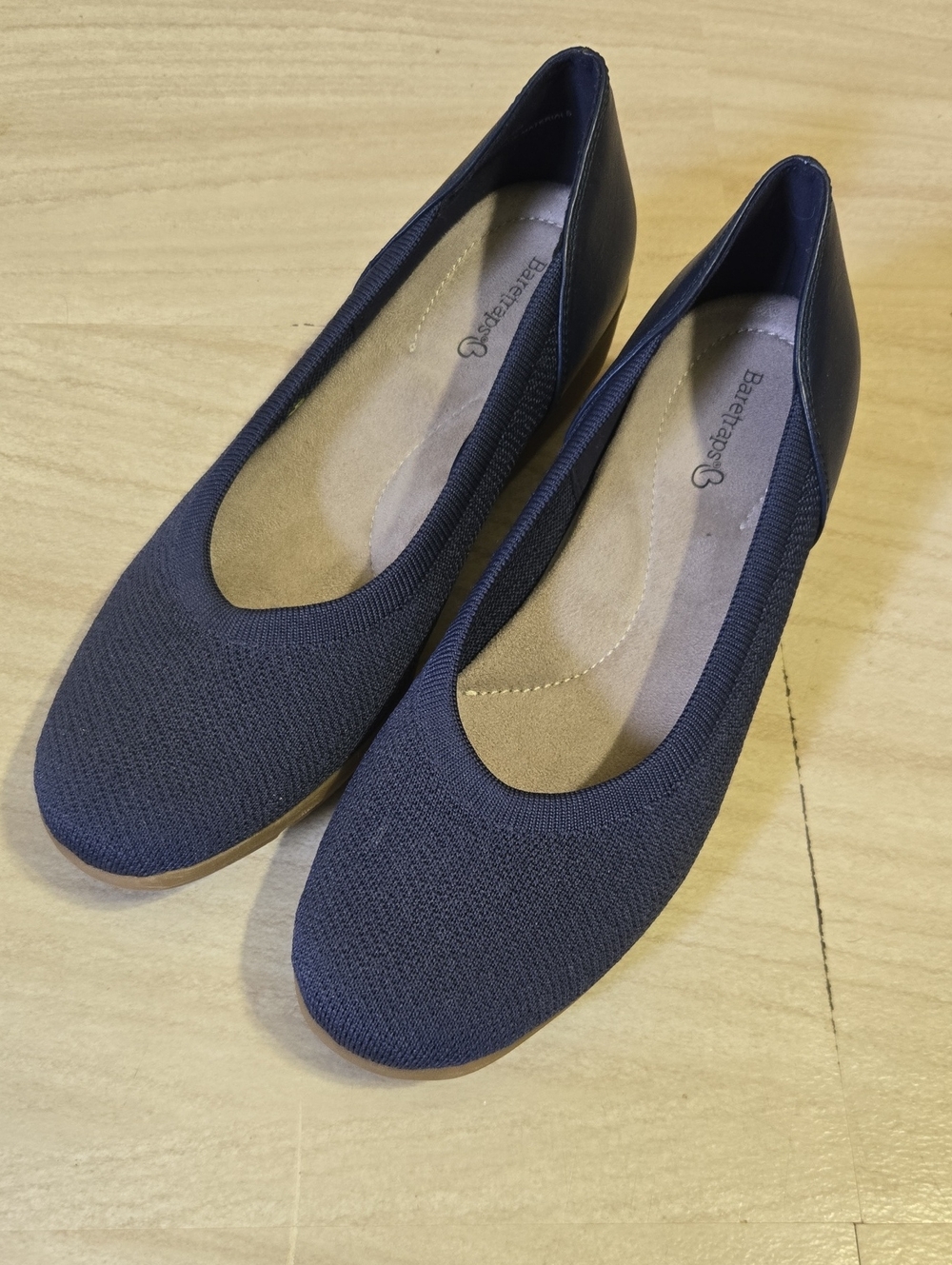 BareTraps Dark Navy Knit Slip-On Flats